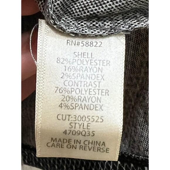 Max Studio London Black & White Diamond Patterned Poncho Sweater Top W/ 3/4 Slee - Picture 5 of 10